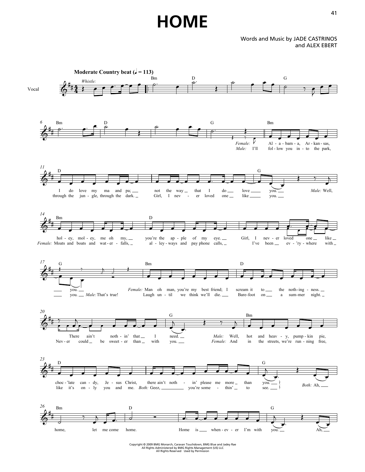 Edward Sharpe & the Magnetic Zeros Home (Horn Section) sheet music notes and chords arranged for Transcribed Score