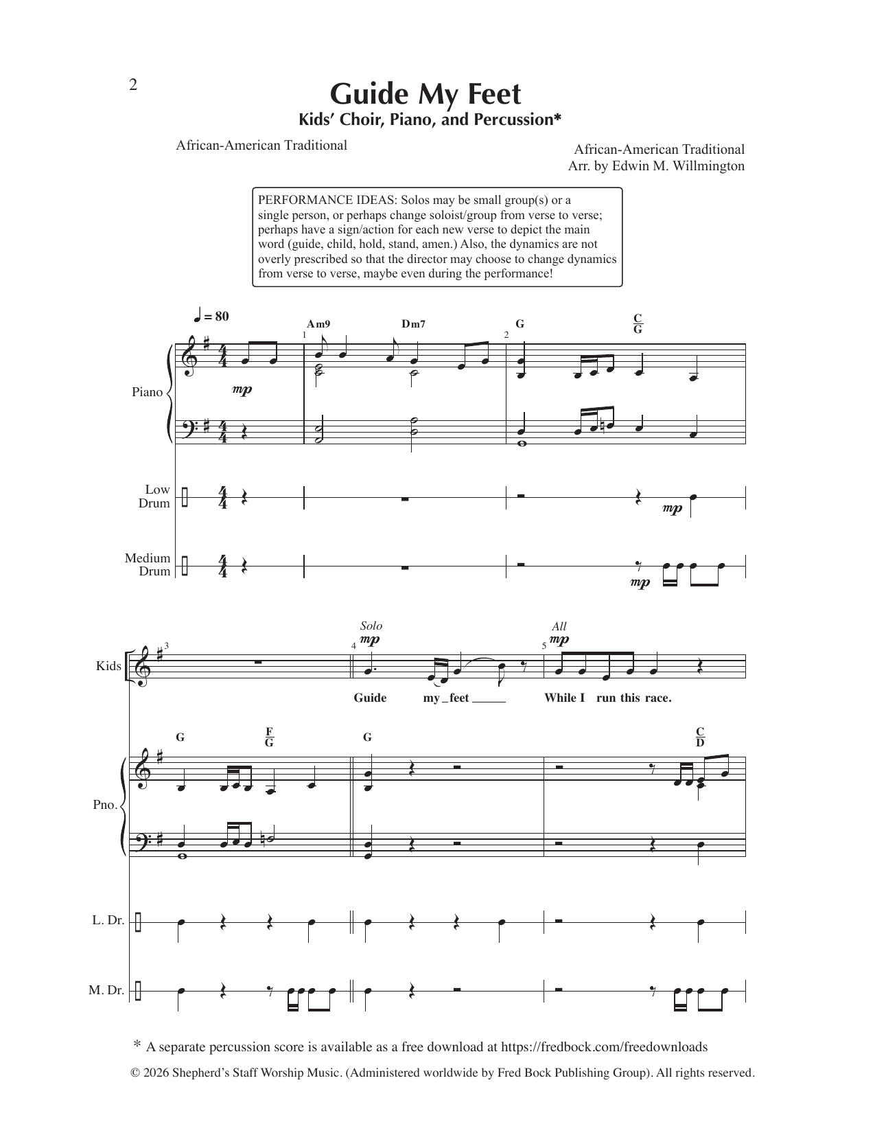 Edwin M. Willmington Guide My Feet sheet music notes and chords arranged for Choir