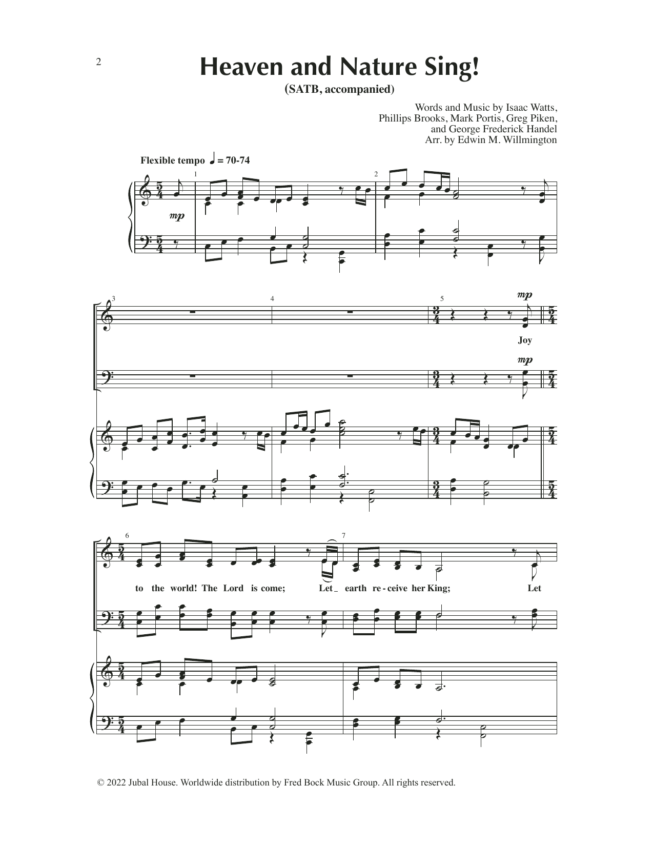 Edwin M. Willmington Heaven and Nature Sing! sheet music notes and chords arranged for SATB Choir