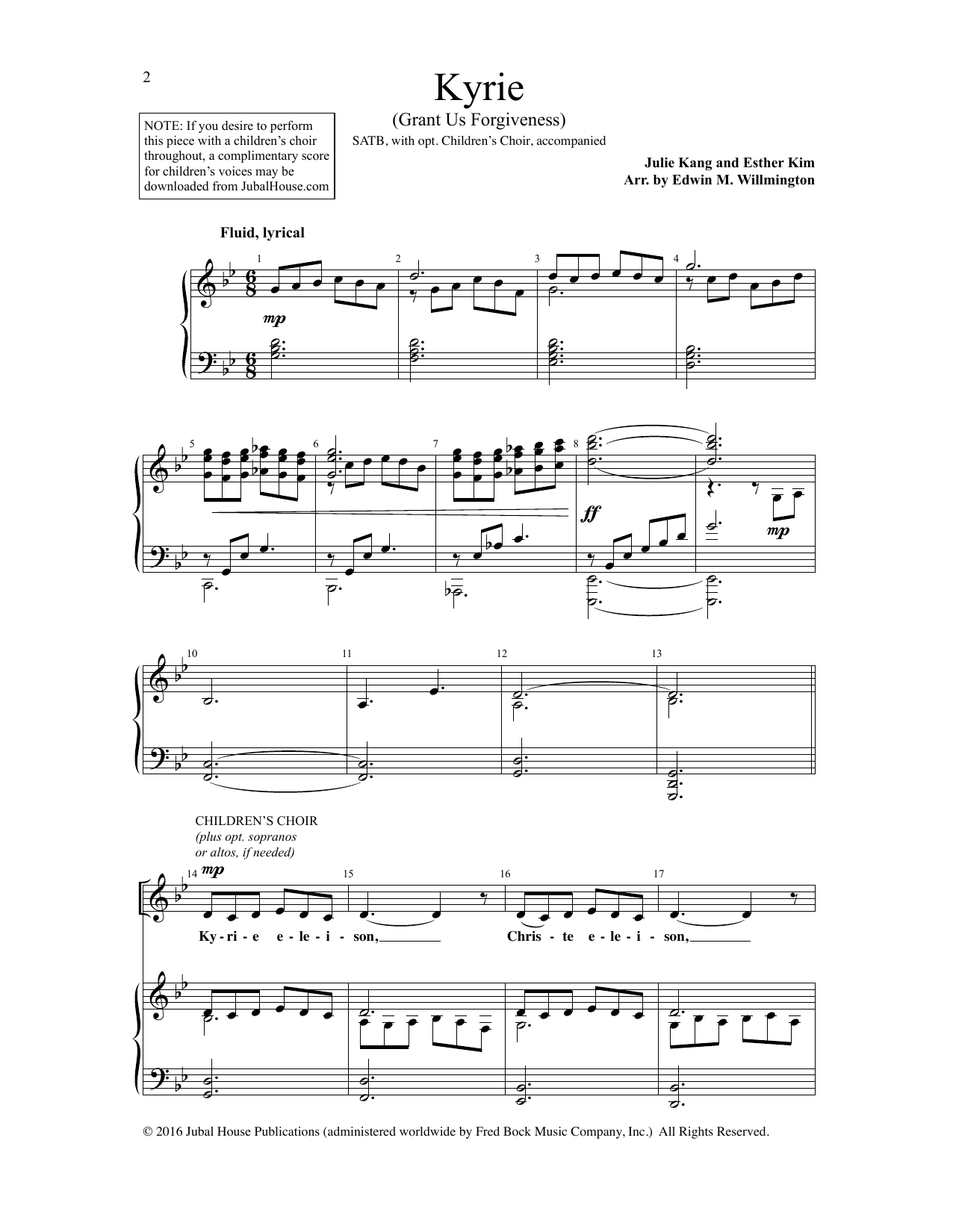 Edwin M. Willmington Kyrie sheet music notes and chords arranged for SATB Choir
