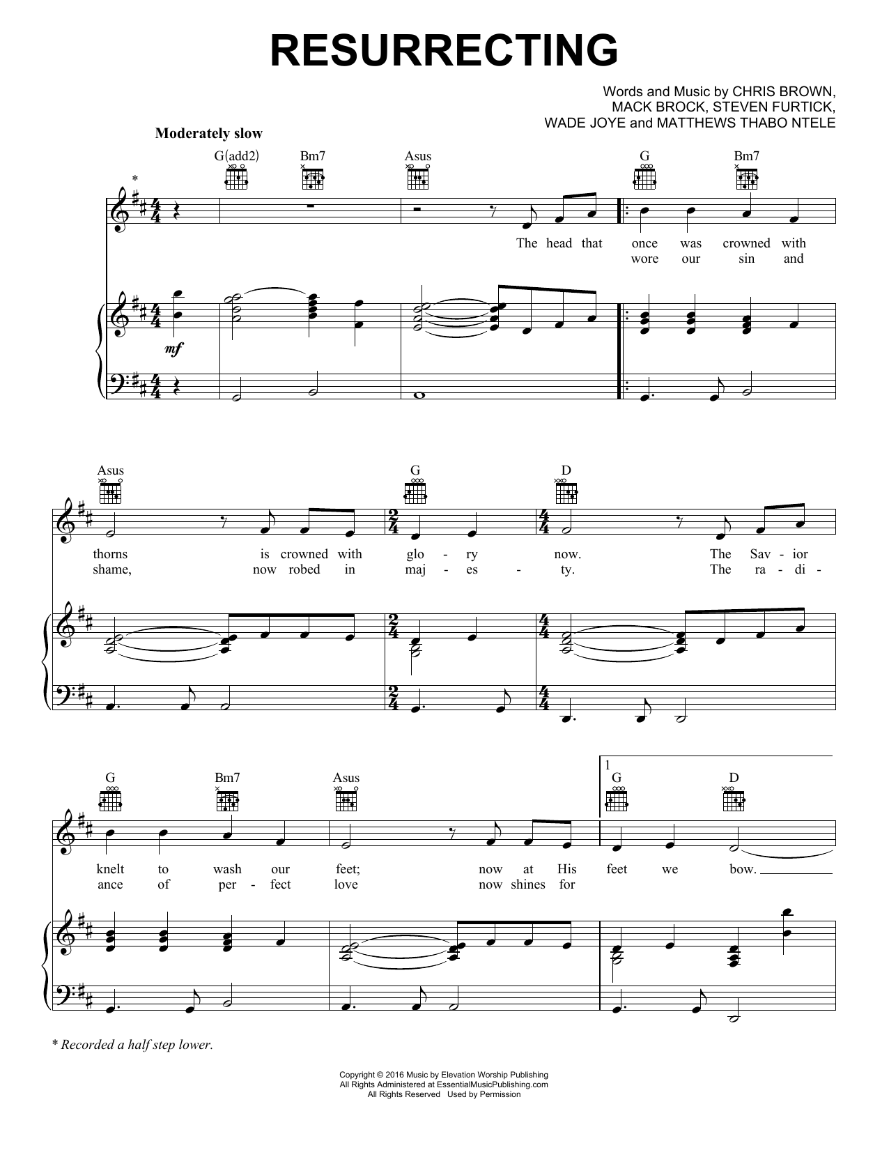 Elevation Worship Resurrecting sheet music notes and chords arranged for Flute Solo