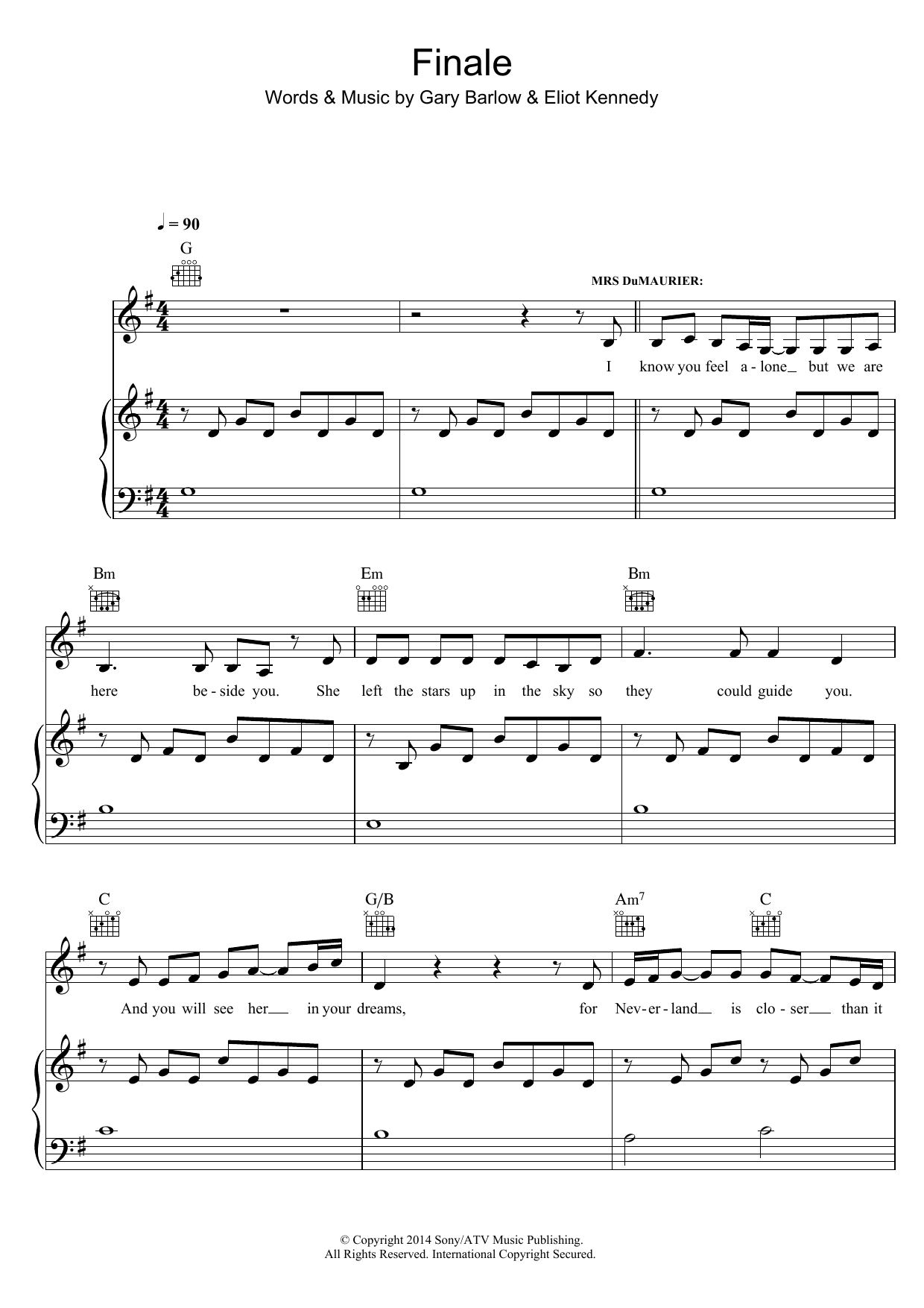 Eliot Kennedy Finale (All That Matters) (from 'Finding Neverland') sheet music notes and chords arranged for Piano, Vocal & Guitar Chords