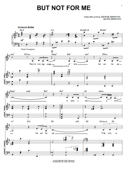 Ella Fitzgerald But Not For Me sheet music notes and chords arranged for Piano & Vocal