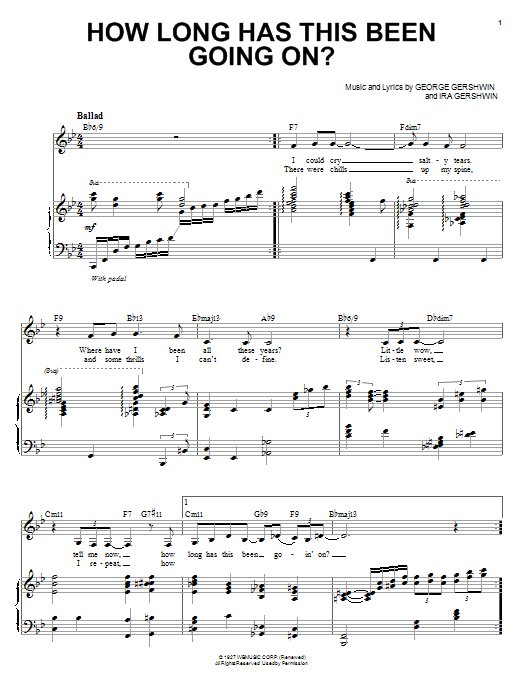 Ella Fitzgerald How Long Has This Been Going On? sheet music notes and chords arranged for Piano & Vocal