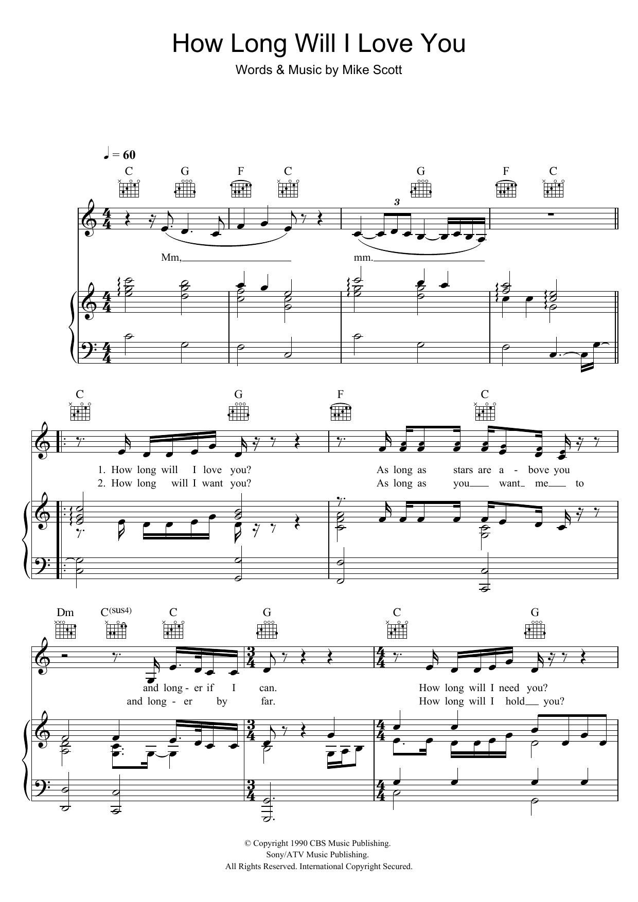 Ellie Goulding How Long Will I Love You sheet music notes and chords arranged for Very Easy Piano