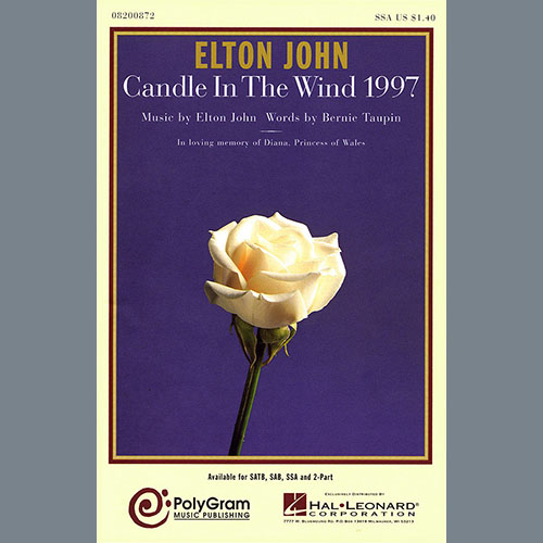 Easily Download Elton John Printable PDF piano music notes, guitar tabs for  SATB Choir. Transpose or transcribe this score in no time - Learn how to play song progression.