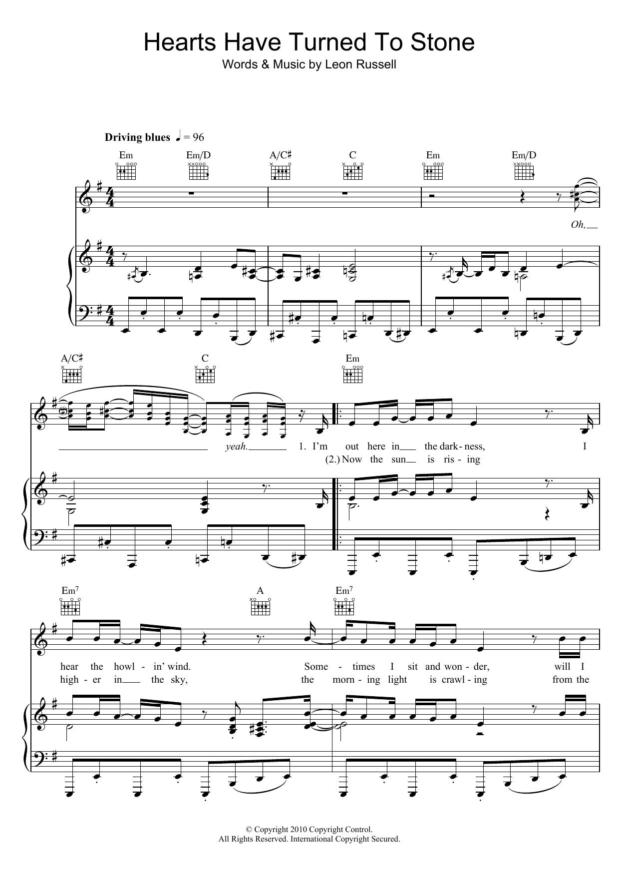 Elton John Hearts Have Turned To Stone sheet music notes and chords arranged for Piano, Vocal & Guitar Chords