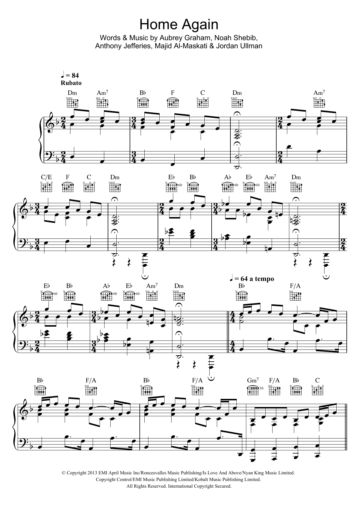 Elton John Home Again sheet music notes and chords arranged for Piano, Vocal & Guitar Chords