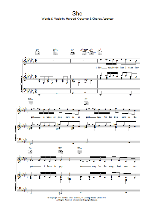 Elvis Costello She sheet music notes and chords arranged for Ukulele Chords/Lyrics