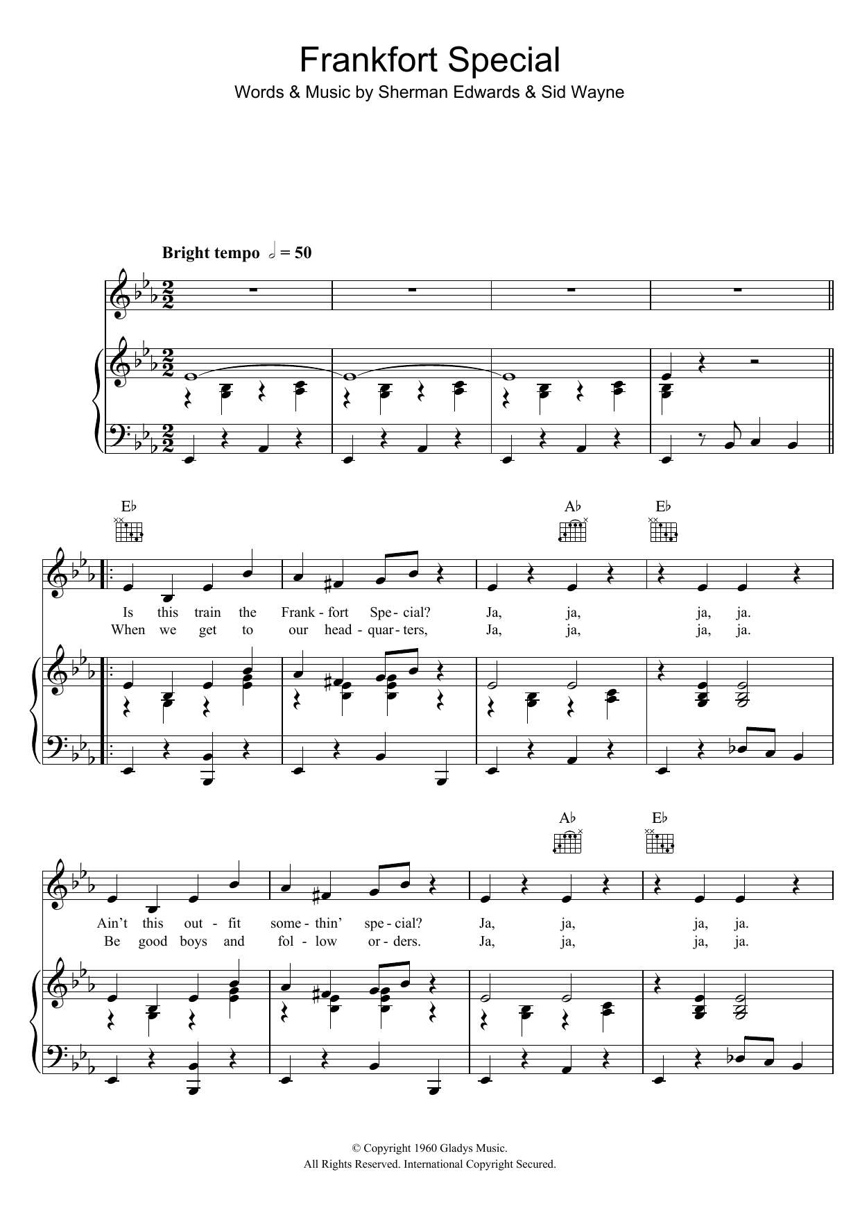 Elvis Presley Frankfort Special sheet music notes and chords arranged for Piano, Vocal & Guitar Chords