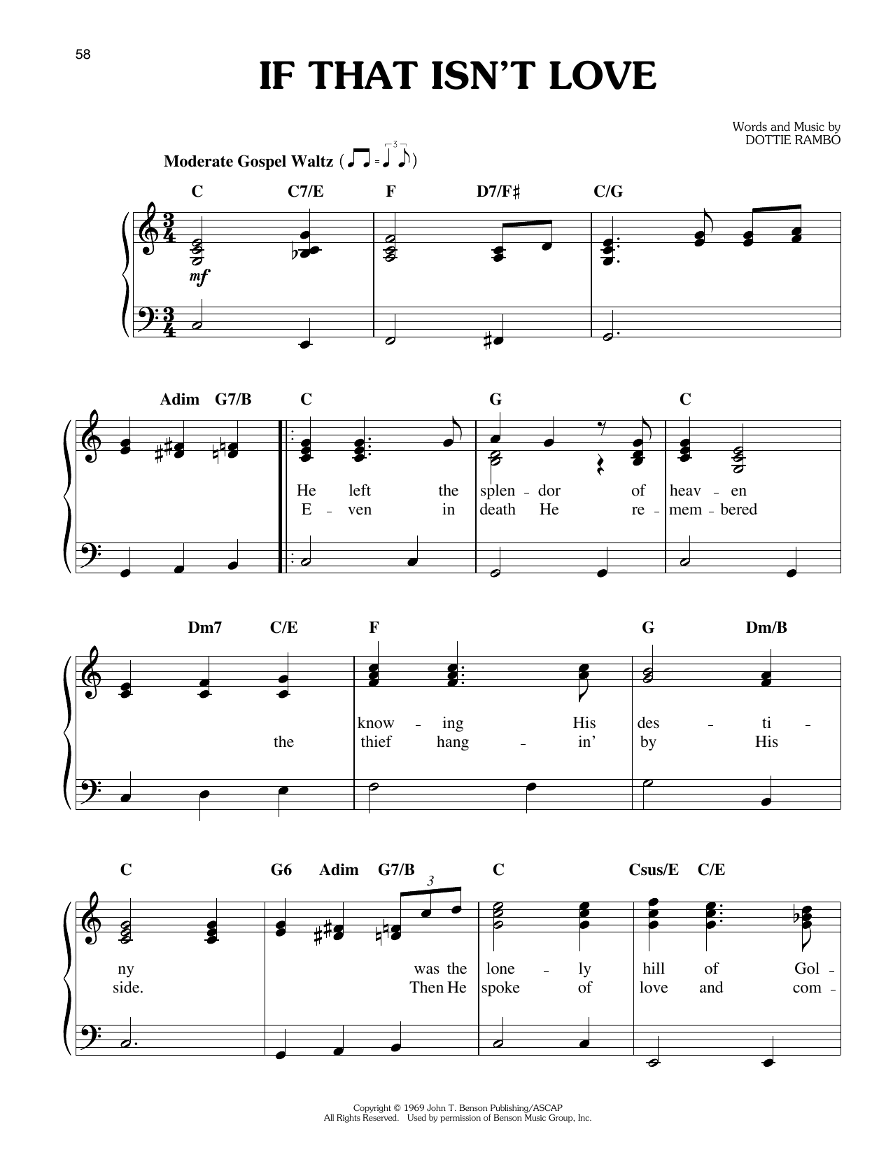 Elvis Presley If That Isn't Love sheet music notes and chords arranged for Easy Piano