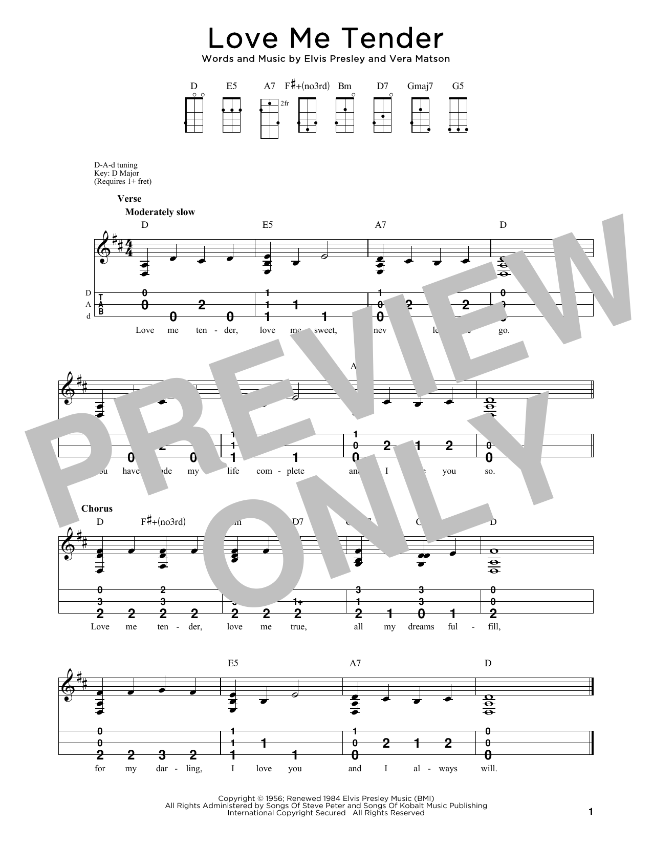 Elvis Presley Love Me Tender (arr. Steven B. Eulberg) sheet music notes and chords arranged for Dulcimer