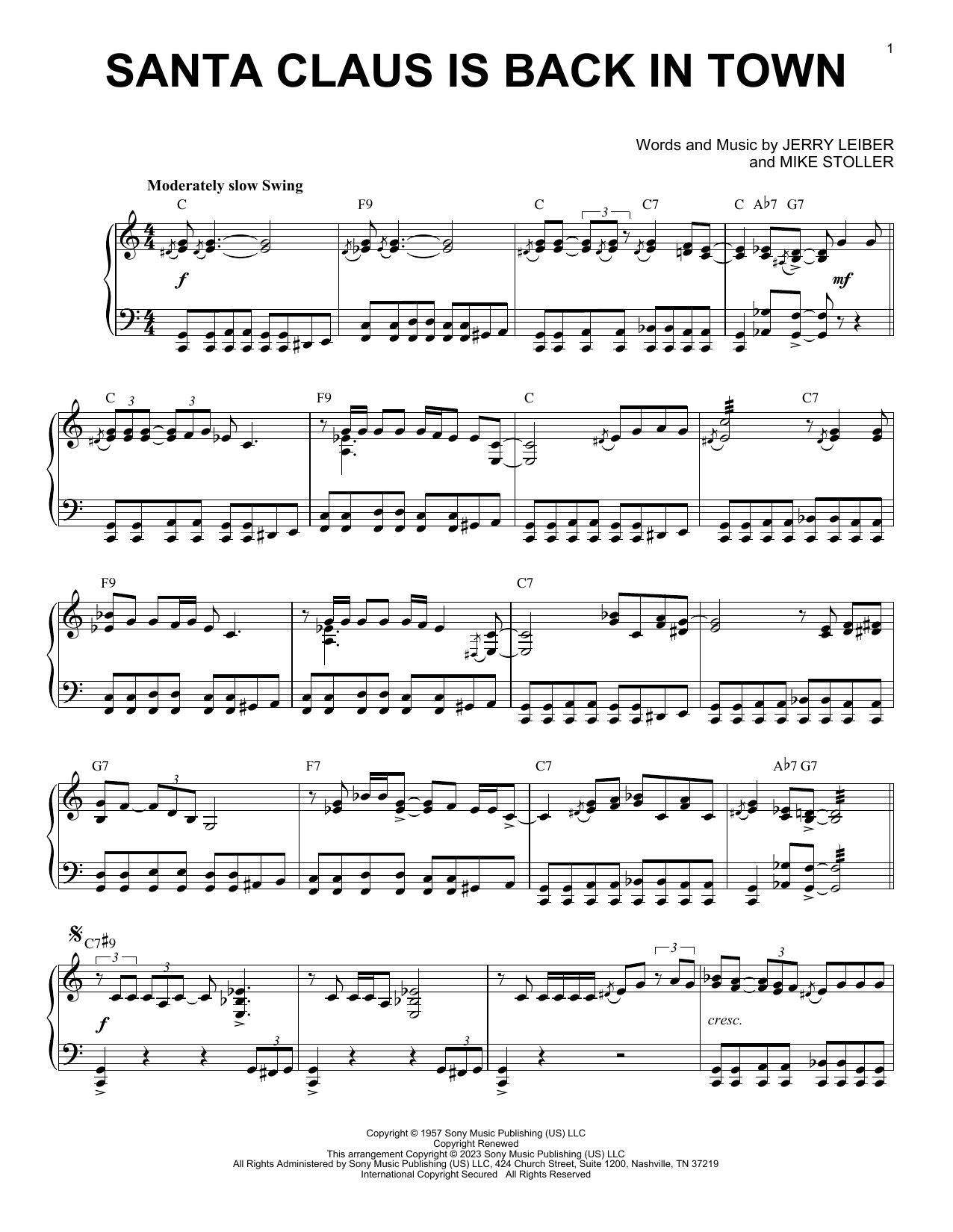 Elvis Presley Santa Claus Is Back In Town [Boogie Woogie version] (arr. Brent Edstrom) sheet music notes and chords arranged for Piano Solo