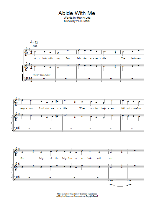 Emeli Sande Abide With Me sheet music notes and chords arranged for Piano, Vocal & Guitar Chords