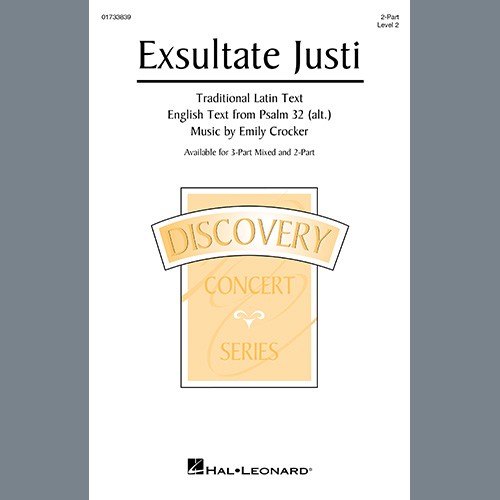 Easily Download Emily Crocker Printable PDF piano music notes, guitar tabs for  2-Part Choir. Transpose or transcribe this score in no time - Learn how to play song progression.