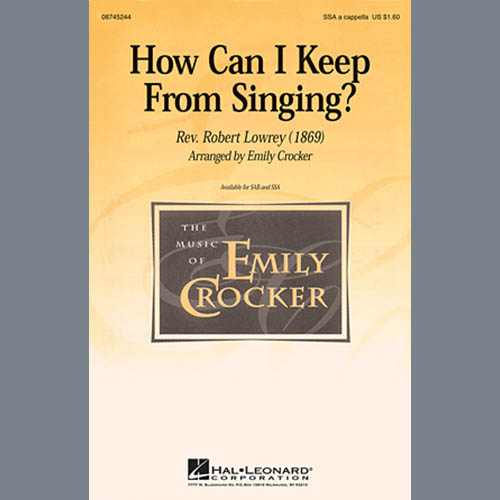 Easily Download Emily Crocker Printable PDF piano music notes, guitar tabs for  SAB Choir. Transpose or transcribe this score in no time - Learn how to play song progression.