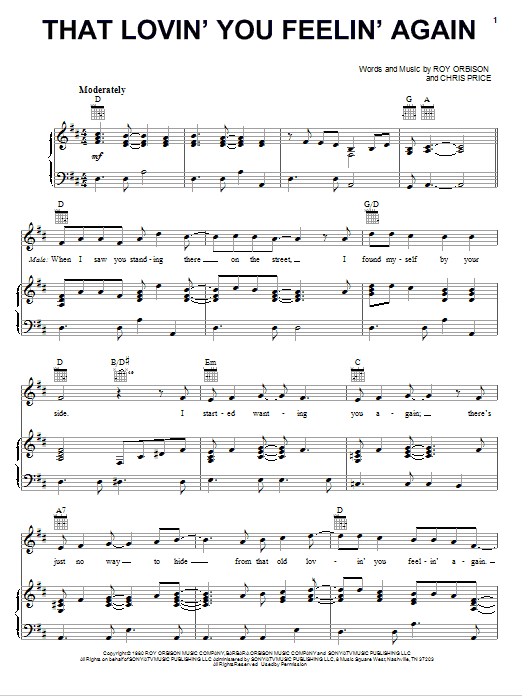 Emmylou Harris That Lovin' You Feelin' Again sheet music notes and chords arranged for Piano, Vocal & Guitar Chords (Right-Hand Melody)
