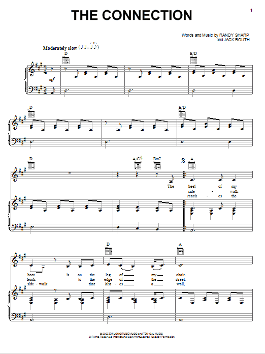 Emmylou Harris The Connection sheet music notes and chords arranged for Piano, Vocal & Guitar Chords (Right-Hand Melody)