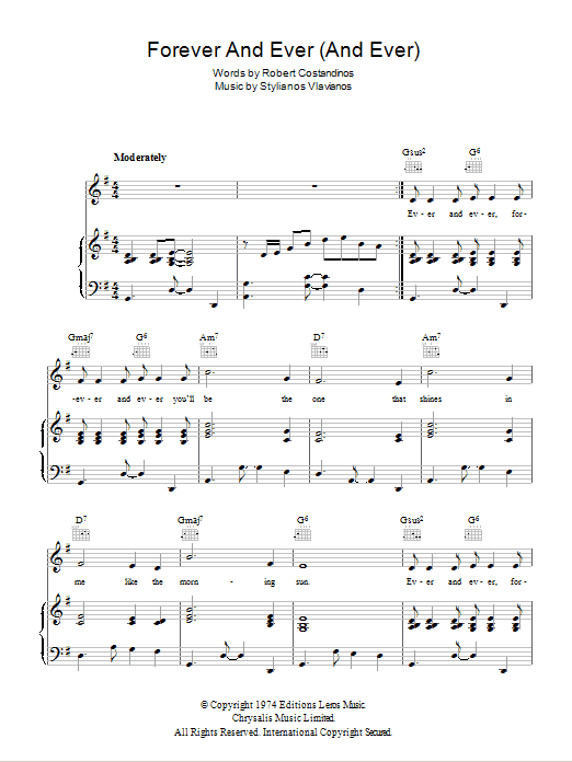 Engelbert Humperdinck Forever And Ever (And Ever) sheet music notes and chords arranged for Piano, Vocal & Guitar Chords