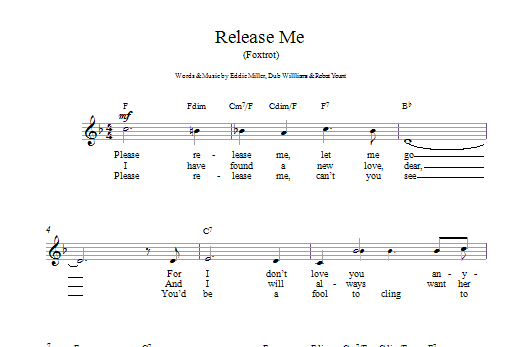 Engelbert Humperdinck Release Me sheet music notes and chords arranged for Piano Chords/Lyrics