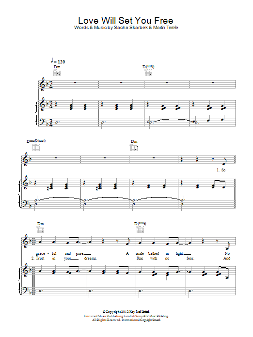 Engelbert Humperdink Love Will Set You Free sheet music notes and chords arranged for Piano, Vocal & Guitar Chords
