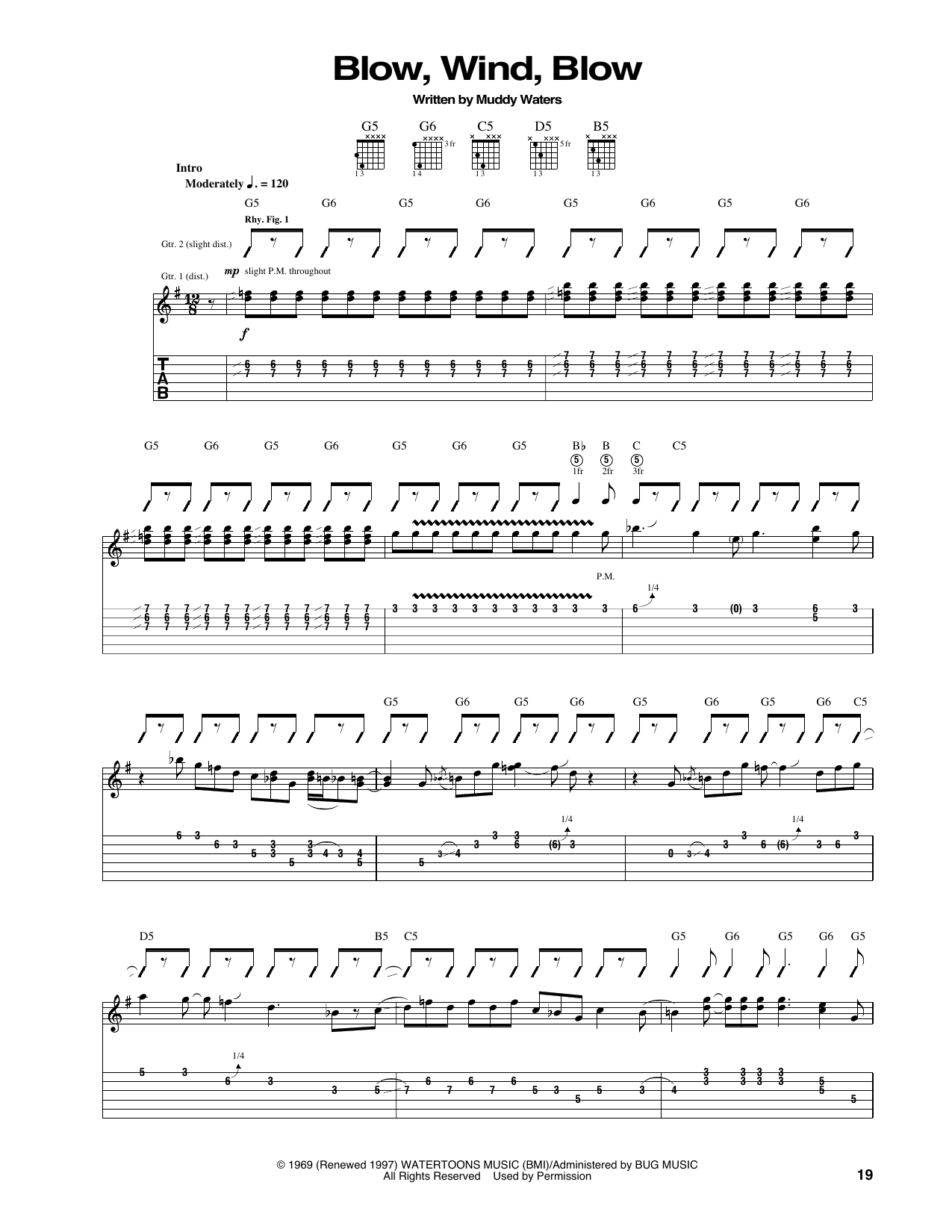 Eric Clapton Blow, Wind, Blow sheet music notes and chords arranged for Guitar Tab