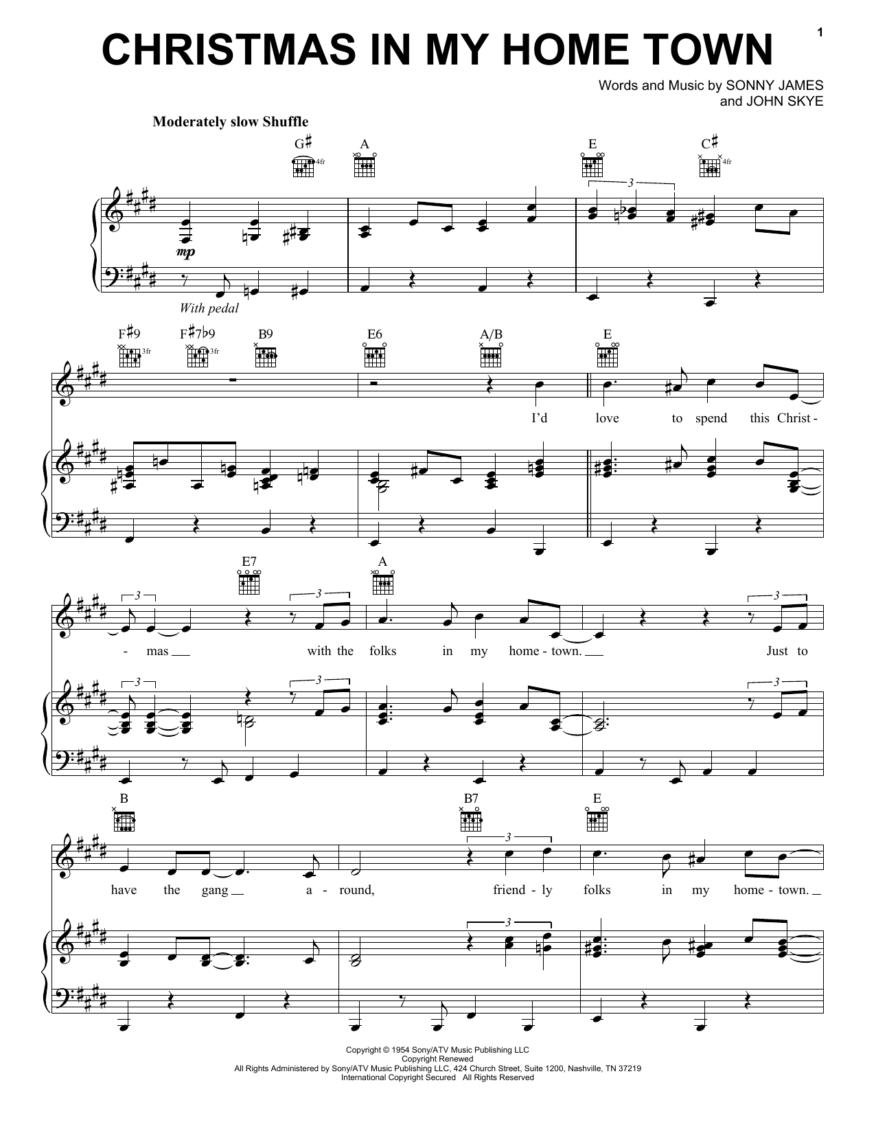 Eric Clapton Christmas In My Home Town sheet music notes and chords arranged for Piano, Vocal & Guitar Chords (Right-Hand Melody)