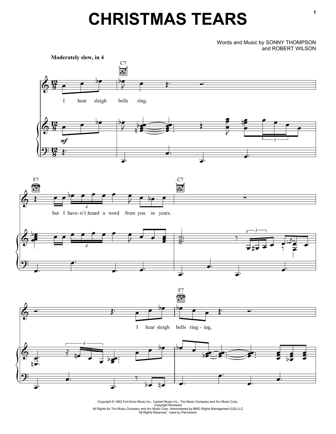 Eric Clapton Christmas Tears sheet music notes and chords arranged for Piano, Vocal & Guitar Chords (Right-Hand Melody)