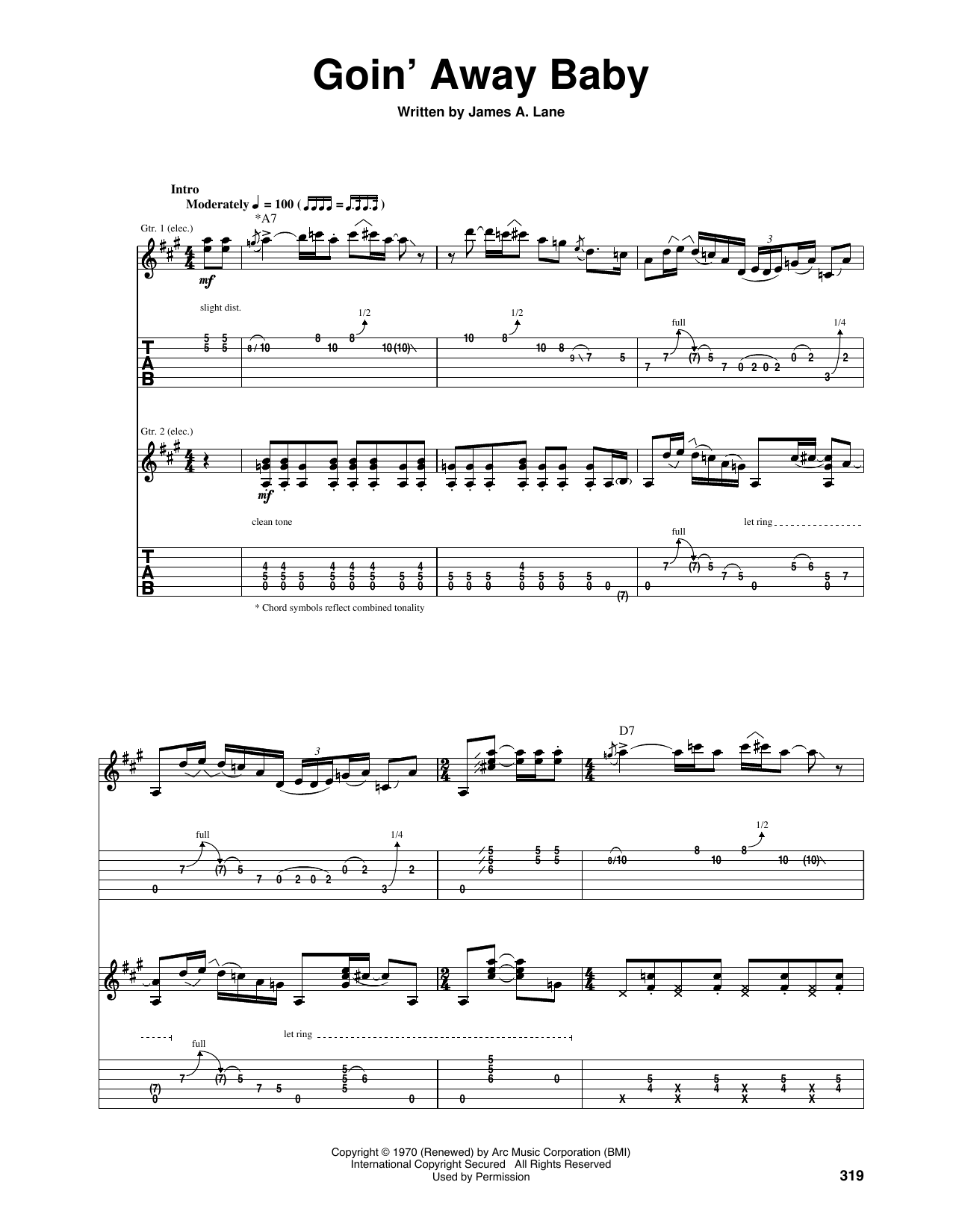 Eric Clapton Goin' Away Baby sheet music notes and chords arranged for Real Book – Melody, Lyrics & Chords