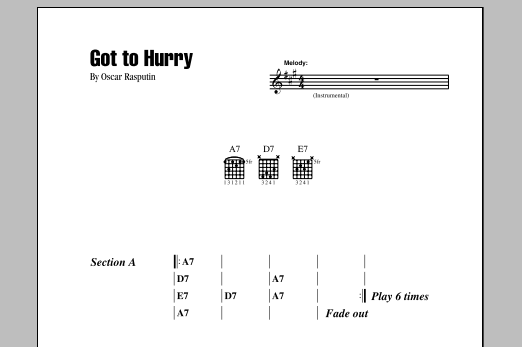 Eric Clapton Got To Hurry sheet music notes and chords arranged for Guitar Chords/Lyrics