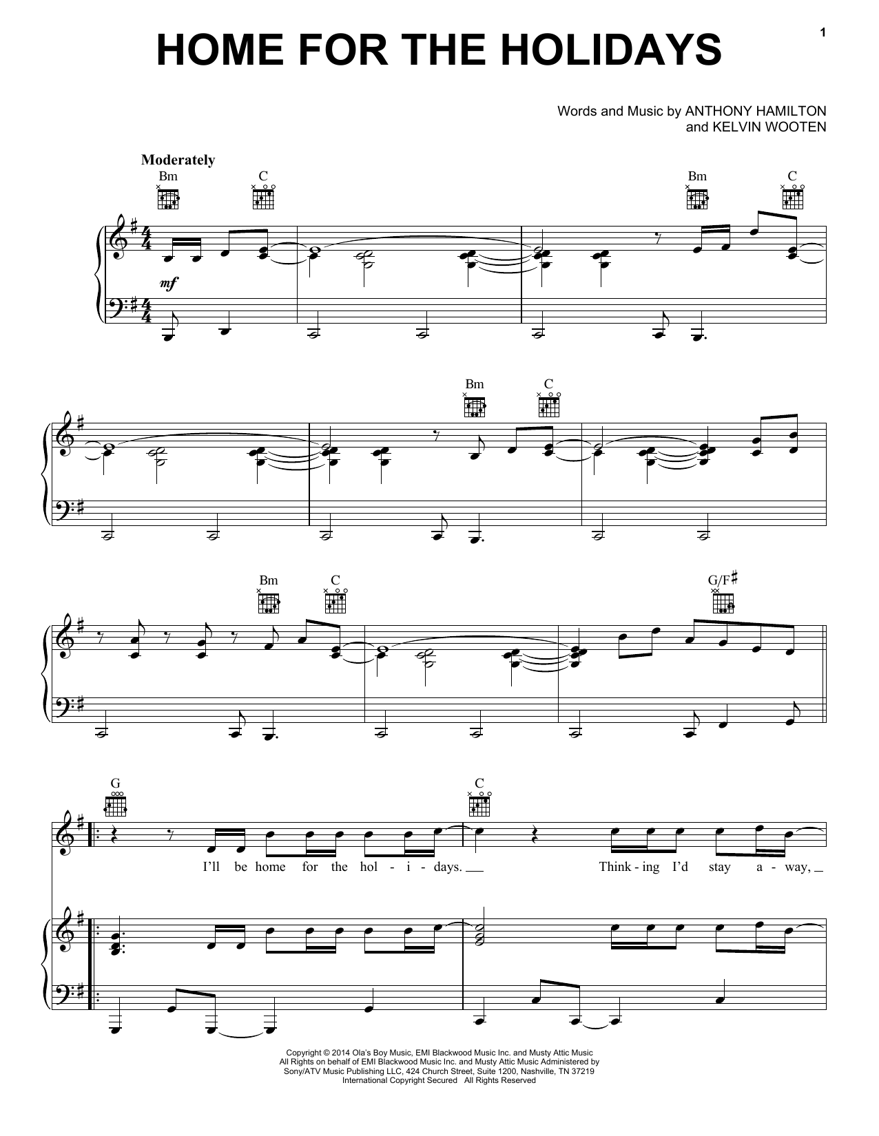 Eric Clapton Home For The Holidays sheet music notes and chords arranged for Piano, Vocal & Guitar Chords (Right-Hand Melody)