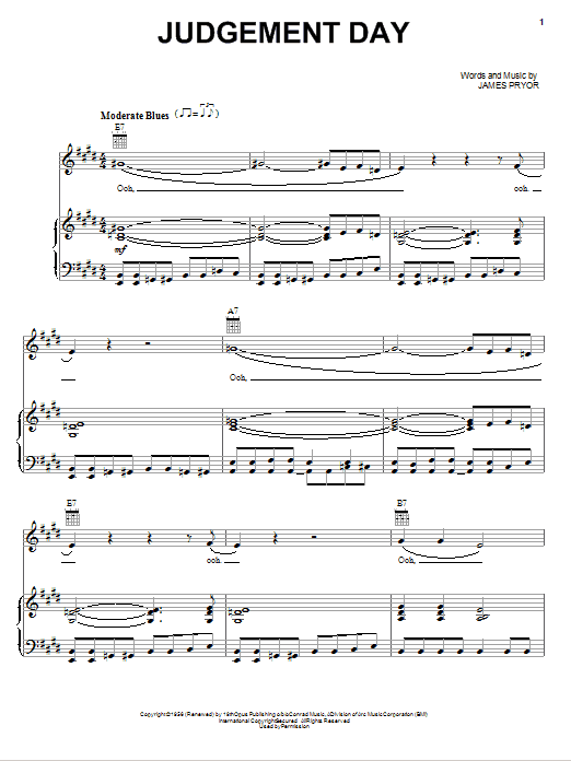Eric Clapton Judgement Day sheet music notes and chords arranged for Piano, Vocal & Guitar Chords (Right-Hand Melody)