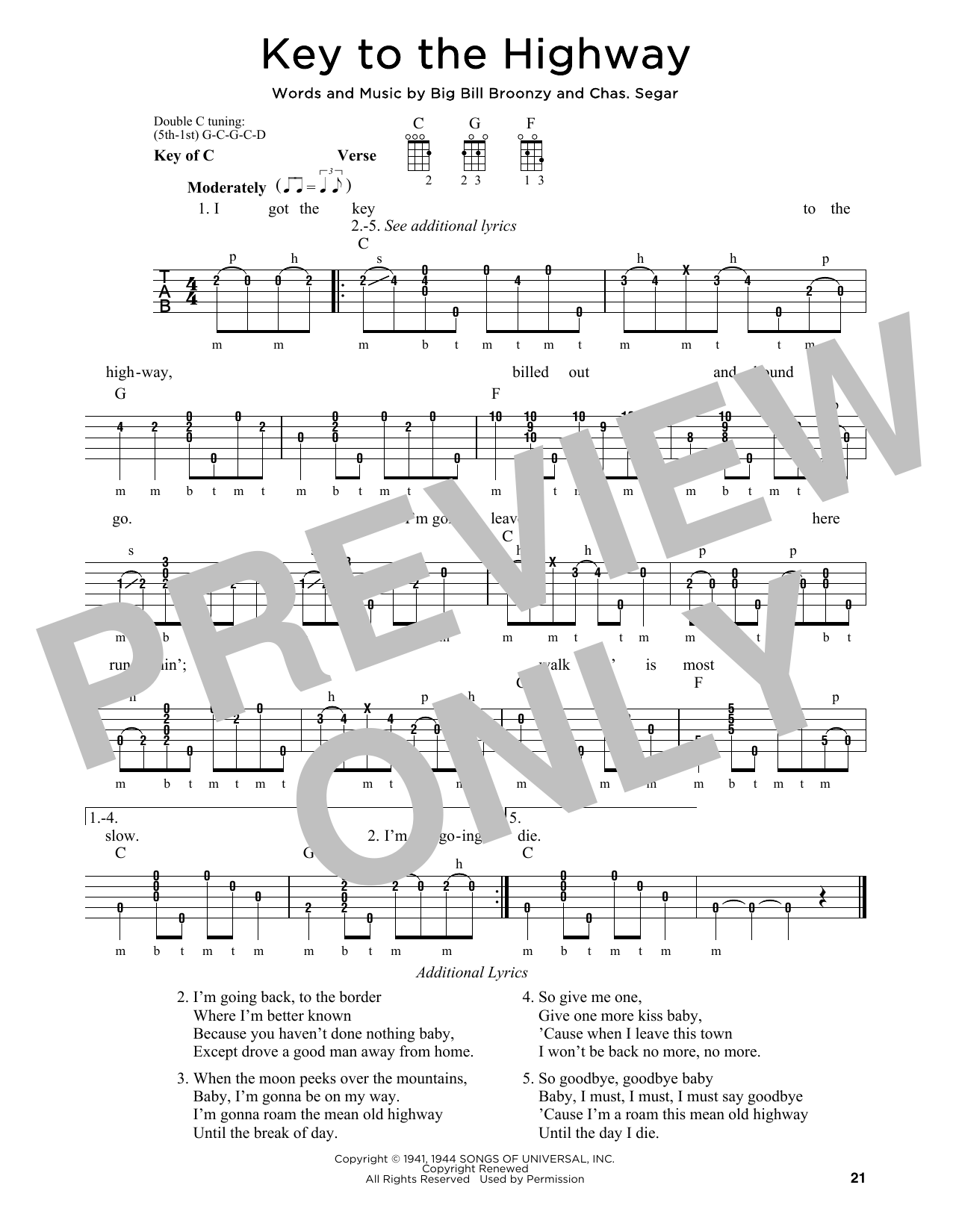 Eric Clapton Key To The Highway sheet music notes and chords arranged for Very Easy Piano