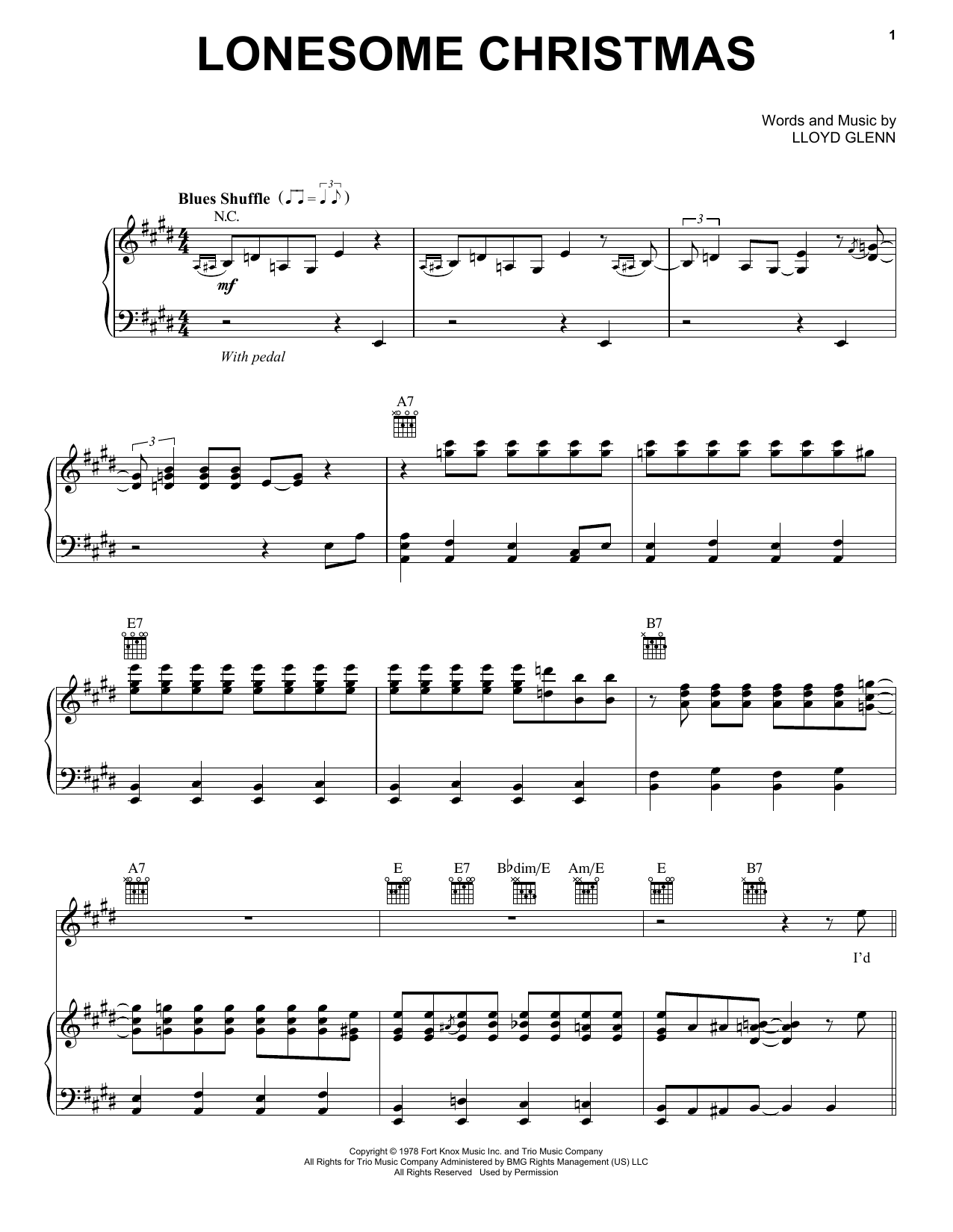 Eric Clapton Lonesome Christmas sheet music notes and chords arranged for Piano, Vocal & Guitar Chords (Right-Hand Melody)