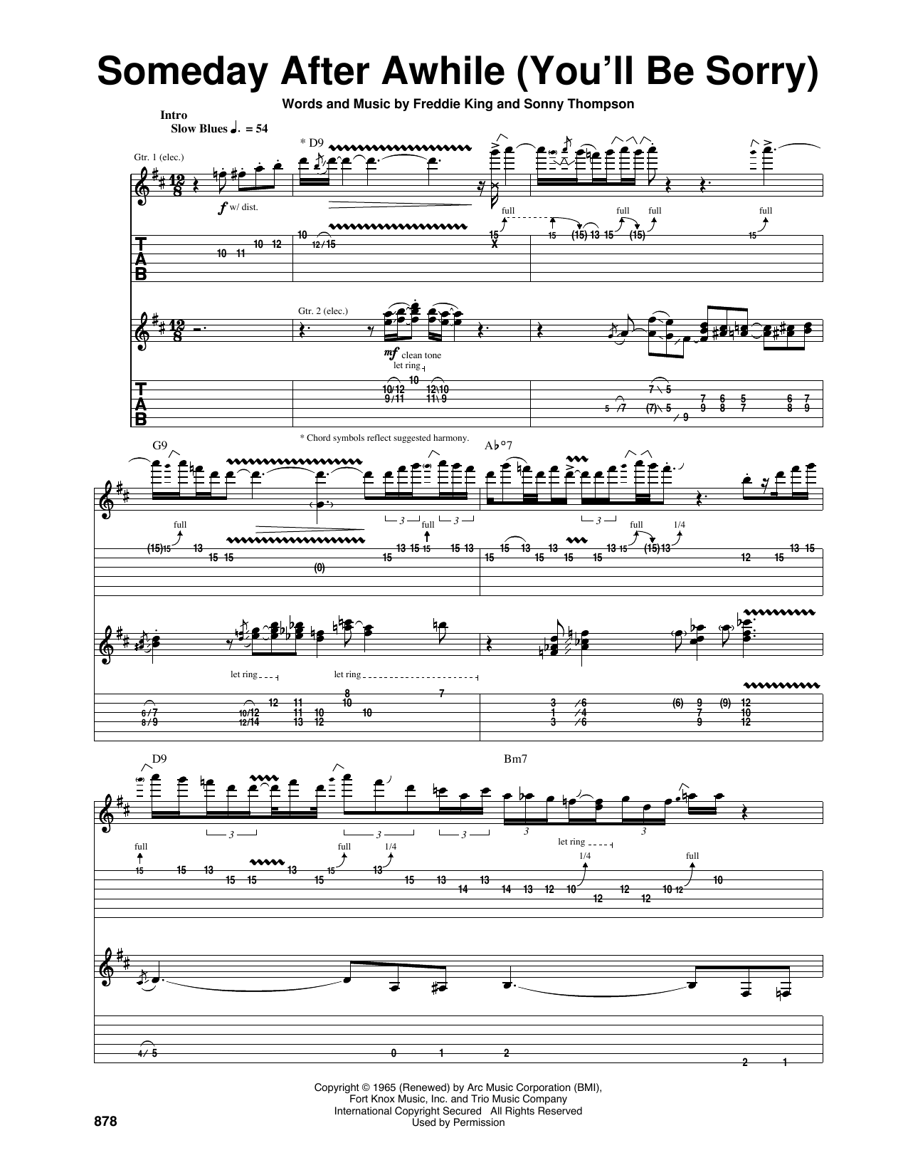Eric Clapton Someday, After Awhile (You'll Be Sorry) sheet music notes and chords arranged for Guitar Chords/Lyrics