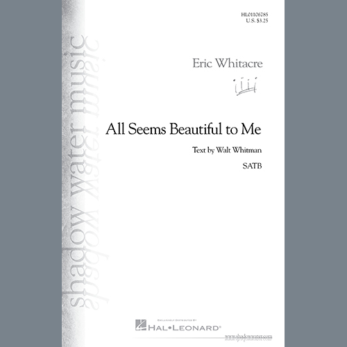 Easily Download Eric Whitacre Printable PDF piano music notes, guitar tabs for  SATB Choir. Transpose or transcribe this score in no time - Learn how to play song progression.