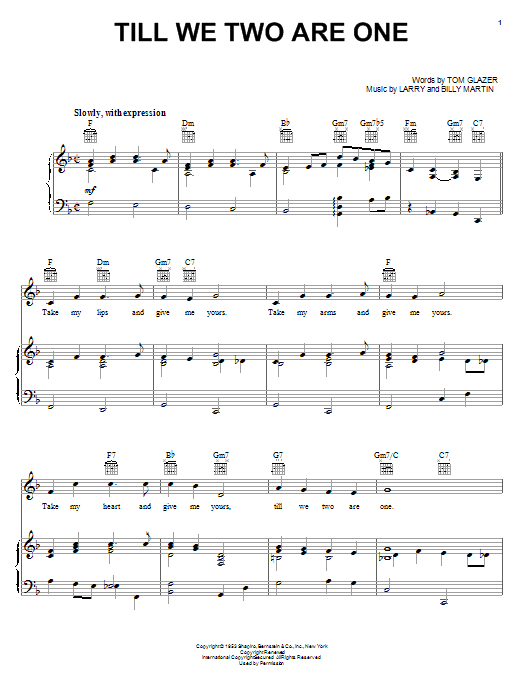 Ernest Tubb Till We Two Are One sheet music notes and chords arranged for Piano, Vocal & Guitar Chords (Right-Hand Melody)