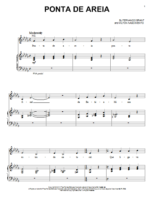 Esperanza Spalding Ponta De Areia sheet music notes and chords arranged for Piano & Vocal