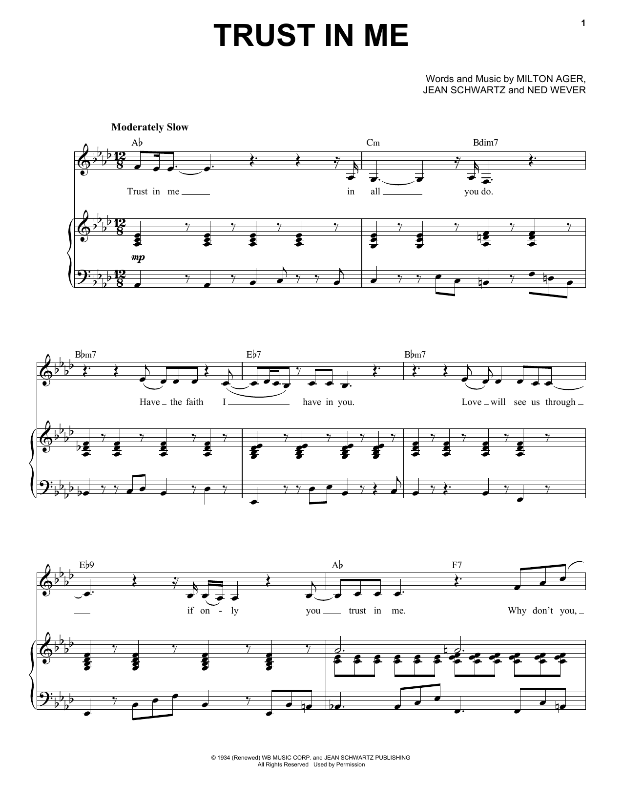 Etta James Trust In Me sheet music notes and chords arranged for Real Book – Melody & Chords