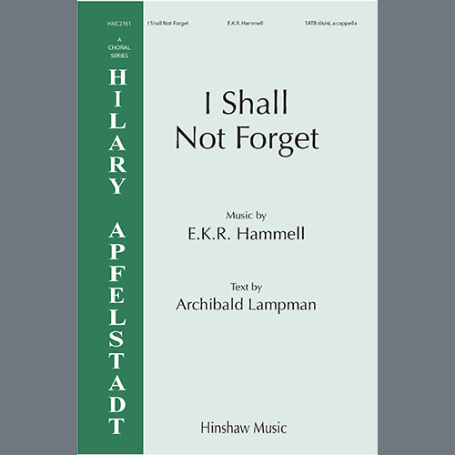 Easily Download Evan Hammell Printable PDF piano music notes, guitar tabs for  SATB Choir. Transpose or transcribe this score in no time - Learn how to play song progression.