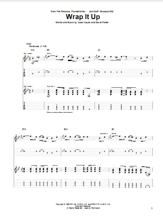 Fabulous Thunderbirds Wrap It Up sheet music notes and chords arranged for Lead Sheet / Fake Book