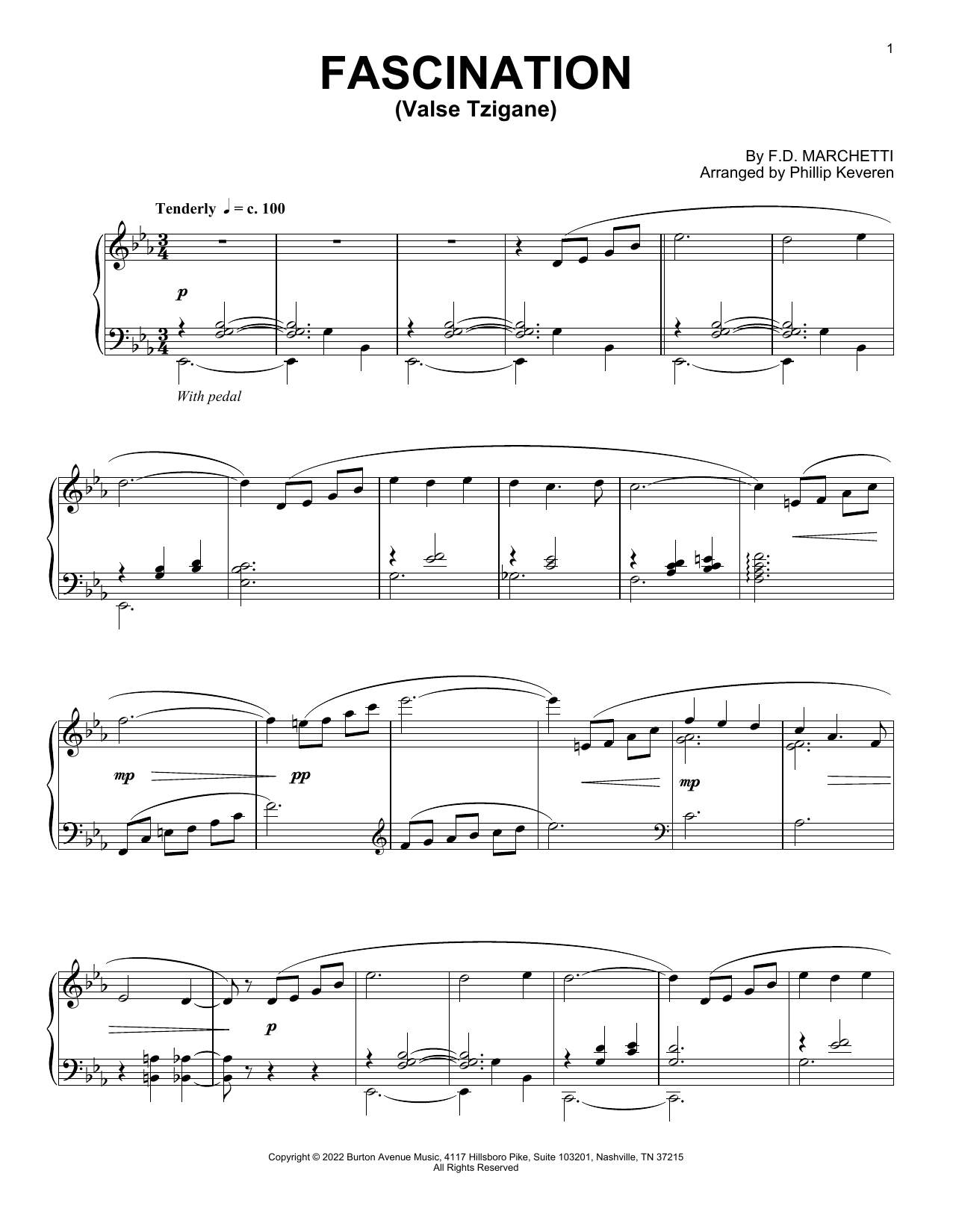 F.D. Marchetti Fascination (Valse Tzigane) (arr. Phillip Keveren) sheet music notes and chords arranged for Piano Solo