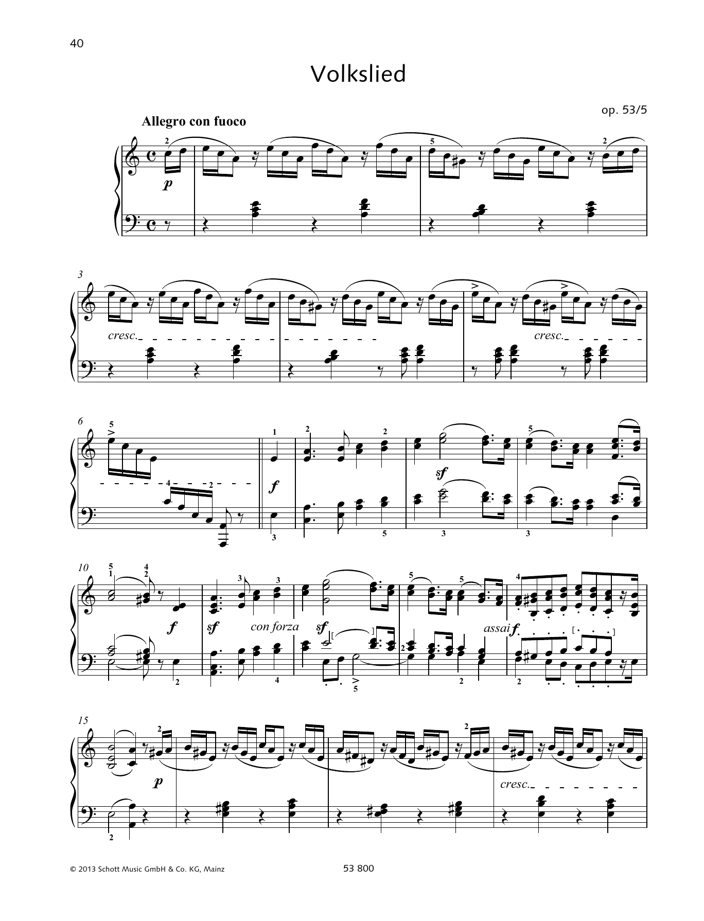 Felix Mendelssohn Bartholdy Allegro don fuoco sheet music notes and chords arranged for Piano Solo