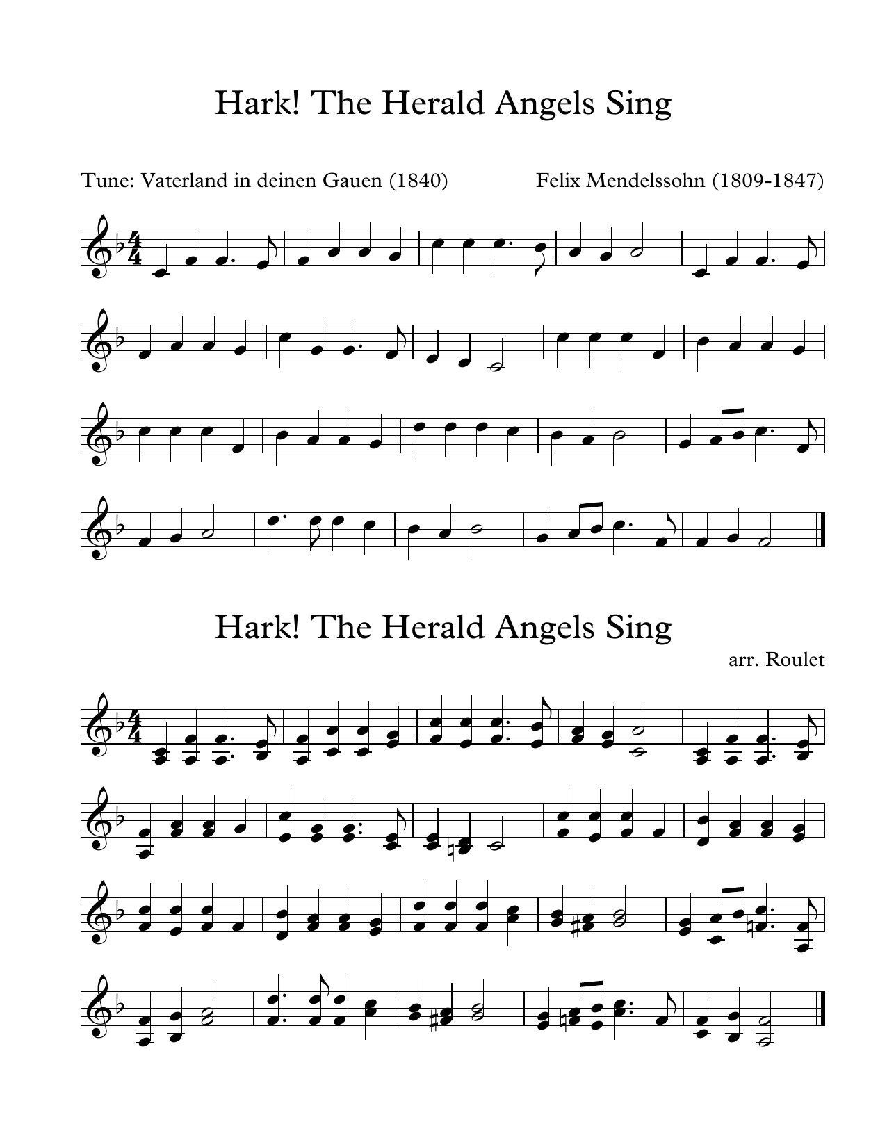 Felix Mendelssohn Hark The Harold Angels Sing (arr. Patrick Roulet) sheet music notes and chords arranged for Marimba Solo
