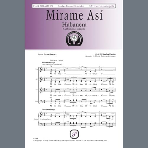 Easily Download Fernan Sanchez and E. Sanchez Fuentes Printable PDF piano music notes, guitar tabs for  SATB Choir. Transpose or transcribe this score in no time - Learn how to play song progression.