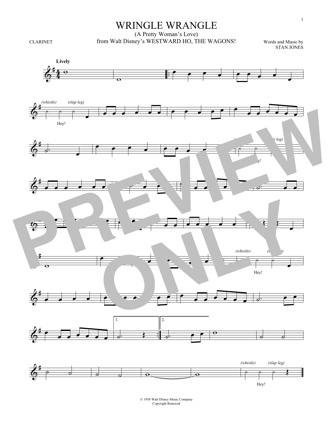 Fess Parker Wringle Wrangle (A Pretty Woman's Love) sheet music notes and chords arranged for Viola Solo
