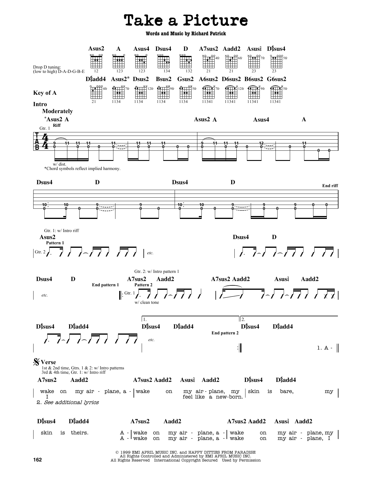 Filter Take A Picture sheet music notes and chords arranged for Guitar Lead Sheet