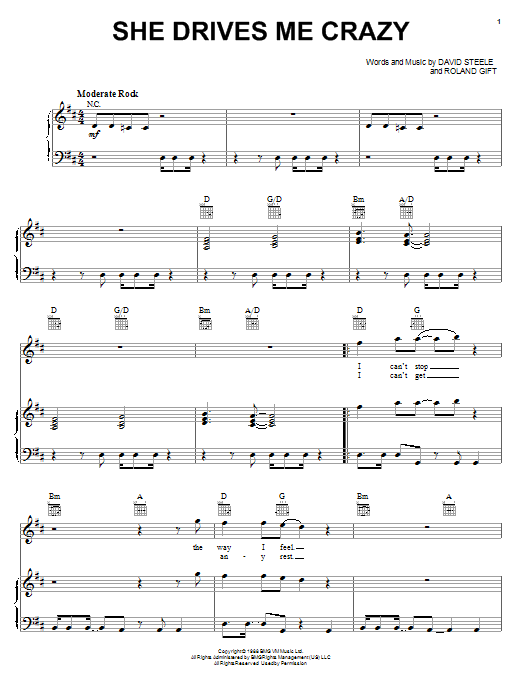 Fine Young Cannibals She Drives Me Crazy sheet music notes and chords arranged for Cello Solo