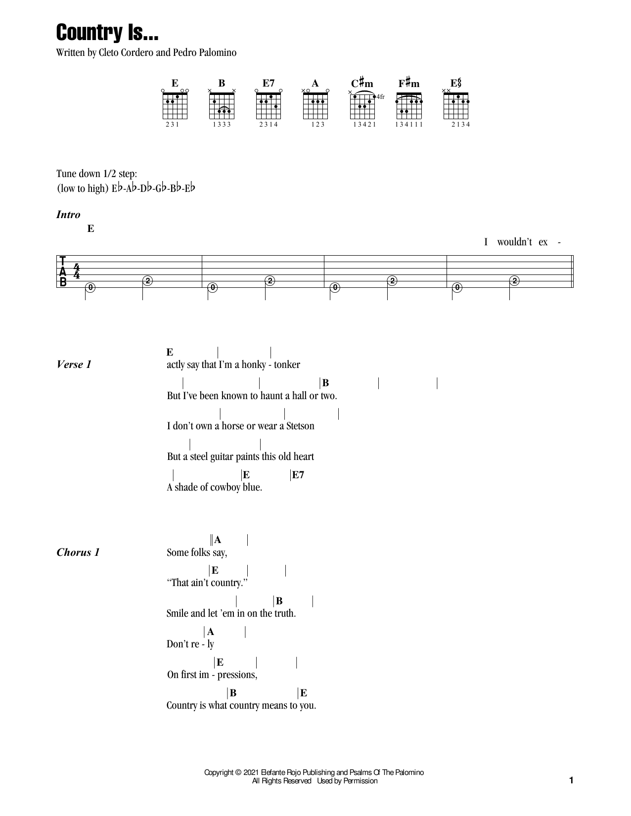 Flatland Cavalry Country Is... sheet music notes and chords arranged for Guitar Chords/Lyrics