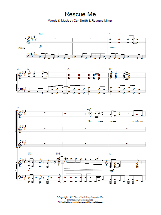 Fontella Bass Rescue Me (arr. Berty Rice) sheet music notes and chords arranged for SSA Choir